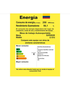 Estufa de piso Superior con gabinete 4 puestos S-7015 2