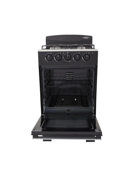 Estufa de Piso Haceb Romero 4 Puestos Gas Natural con Horno Negra ESTUFA ROMERO 50-T GN NE