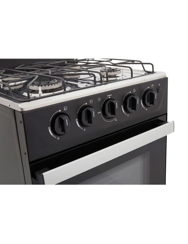 Estufa de Piso Haceb Romero 4 Puestos Gas Natural con Horno Negra ESTUFA ROMERO 50-T GN NE