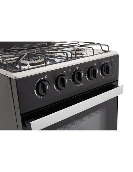 Estufa de Piso Haceb Romero 4 Puestos Gas Natural con Horno Negra ESTUFA ROMERO 50-T GN NE