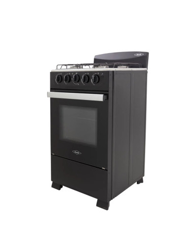 Estufa de Piso Haceb Romero 4 Puestos Gas Natural con Horno Negra ESTUFA ROMERO 50-T GN NE