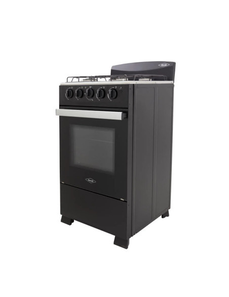 Estufa de Piso Haceb Romero 4 Puestos Gas Natural con Horno Negra ESTUFA ROMERO 50-T GN NE