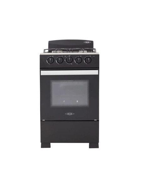 Estufa de Piso Haceb Romero 4 Puestos Gas Natural con Horno Negra ESTUFA ROMERO 50-T GN NE