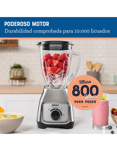 Licuadora Oster 800W Vaso de Vidrio BLSTKAG-NRD | ArtMobile